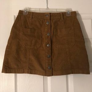 Button down Mustard skirt. Size 6.
